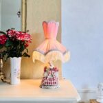 Porcelain Dresden Lace Lamp – Victorian Style Boudoir Table Light
