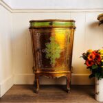 Venetian Wood Display Cabinet with Key – Italian Vintage Curio Case