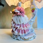 Porcelain Dresden Lace Lamp – Victorian Style Boudoir Table Light - Image 6