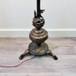 Antique Brass Floor Lamp with Crystal Prisms – Empire Style Accent Lighting - Image 6
