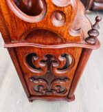 Antique Dutch Wall Cabinet with Mirror | Vintage Hanging Display Case | Rococo - Image 6