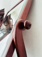 Vintage Swivel Beveled Vanity Mirror: Wood Dresser Top with Drawer - Image 6