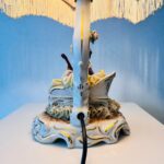 Vintage Porcelain Dresden Lace Lamp – Victorian Style Boudoir Table Light - Image 8
