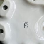 Vintage Cobalt Blue Porcelain Table Lamp: 80s Gold Trim Accent Light - Image 9