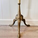 Italian Brass Standing Coat Rack – Hollywood Regency Hall Tree with 4 Hooks - Image 3