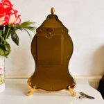 Bracket Mantel Clock with Pendulum – Comtesse Brass Shelf Clock, Fireplace Decor, Midcentury Charm - Image 8