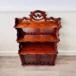 Antique Dutch Wall Cabinet with Mirror | Vintage Hanging Display Case | Rococo - Image 2