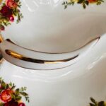 Royal Albert Leaf Dish – Old Country Roses, Bone China Plate, 1960s Floral Porcelain - Image 6