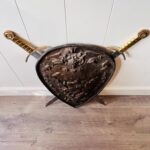 Copper Brass Wall Shield with Crossed Swords – Medieval Style Vintage Decor - Image 8
