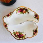 Royal Albert Leaf Dish – Old Country Roses, Bone China Plate, 1960s Floral Porcelain - Image 4