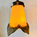 Frosted Glass Table Lamp with Floral Shade – French Art Style Lighting - Image 6