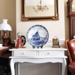 Antique Delft Blue Charger Plate: Hand-Painted Dutch Porcelain Decor