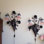 Cherub Wall Sconces with Pink Shades – Baroque Angel Lamps, Set of 2 - Image 9