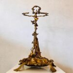 Brass Umbrella Stand – Vintage Cane or Fireplace Tool Holder, Hollywood Regency Style