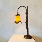 Frosted Glass Table Lamp with Floral Shade – French Art Style Lighting - Image 4