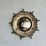 Sunburst Convex Mirror – Hollywood Regency Round Wall Accent, England-Made, Ornate Gilt Frame - Image 3
