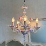 Pink Murano Glass Chandelier – Italian Art Glass Pendant Light, Handcrafted