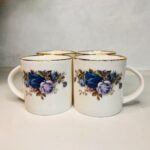 Royal Albert Moonlight Rose Cup – English Porcelain 1987, Blue Floral Gold Trim - Image 4