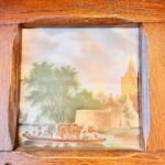 Old Dutch wall hanger, coat rack with ceramic tiles - Image 5