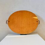 Murano Glass Mirror Tray – Oval Vanity Display, Gilded Filigree Handles, Mid Century Italian Décor - Image 9