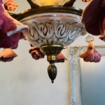 Vintage Porcelain Floral Chandelier – Small Pink Rose Light, Romantic Cottage Lighting - Image 5
