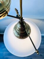 Brass Pull Down Pendant Light – Mid Century Adjustable Ceiling Lamp - Image 8