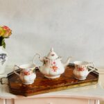 Italian Inlaid Wood Tray with Brass Handles – 60s Decorative Serving Piece - Image 3