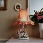 Italian Capodimonte Porcelain Table Lamp – Floral Detail, Romantic Bedside Lighting - Image 2