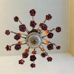 Vintage Porcelain Floral Chandelier – Small Pink Rose Light, Romantic Cottage Lighting - Image 7