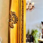 Baroque Style Beveled Wall Mirror – Ornate Wood Frame, Vintage French Accent - Image 5