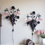 Cherub Wall Sconces with Pink Shades – Baroque Angel Lamps, Set of 2 - Image 4