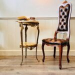 Hollywood Regency Marble Pedestal Table – Onyx Stone Side Table, Tall Accent for Glam Decor - Image 2