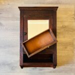 Wood Cabinet with Beveled Mirror – Apothecary or Bathroom Wall Storage - Image 7