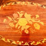 Italian Inlaid Wood Tray with Brass Handles – 60s Decorative Serving Piece - Image 6