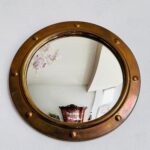 Convex Wall Mirror with Gilded Frame – Hollywood Regency Decor Accent - Image 3