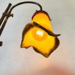 Frosted Glass Table Lamp with Floral Shade – French Art Style Lighting - Image 3