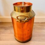 Copper Farmhouse Milk Can – Antique Country Jar with Handles, Late 1800s Decor - Image 4