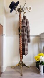 Mid-Century Wooden Coat Rack – Solid Wood Hall Tree, Entryway Stand - Image 9