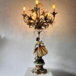 Tall Brass Candelabra Torchiere Lamp Handcrafted Vintage Regency Light - Image 7