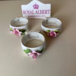 Set of 3 Royal Albert Bone China Napkin Rings – Moss Rose Pattern - Image 5