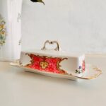 Rare find! Royal Albert 'Lady Carlyle' Butter Dish with Lid, Vintage Crockery, 1st quality, made in England