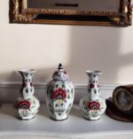 Delft Polychrome Ginger Jar – Hand Painted Ceramic Vase, Dutch Vintage Decor - Image 3