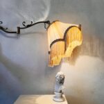 Fringed Wall Lamp – Scalloped Shade Boudoir Sconce, Soft Glow Vintage Lighting - Image 7