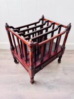 Vintage Victorian Canterbury - Antique Style Magazine Rack: Newspapers, Magazines Holder. - Image 2