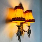 Rococo Wall Sconce – Ornate Metal Lighting with Porcelain Floral Medallions - Image 6