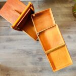 Vintage Wooden Sewing Box with Handle - Compact Storage for Sewing Essentials - Image 7