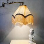 Fringed Wall Lamp – Scalloped Shade Boudoir Sconce, Soft Glow Vintage Lighting - Image 5