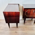 Pair of 1980s Wood Nightstands – Matching Side Tables, Classic Bedroom Storage - Image 5