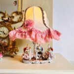Porcelain Dresden Table Lamp – Lace Figurine Lamp, Collectible German Accent Light - Image 3