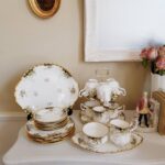 Vintage Royal Albert Royal Ascot Tea Set: Bone China Porcelain, 1982 LTD - Image 3